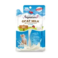 SIGNATURE7, Lapte de Capră și Colostrum, plic recompense funcționale fără cereale pisici, sistem imunitar, (topping), 70g