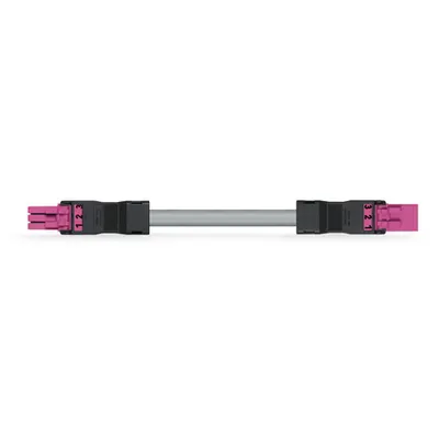 pre-assembled interconnecting cable; Eca; Socket/plug; 3-pole; Cod. B; 3 m; 1,50 mm²; pink