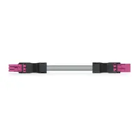 pre-assembled interconnecting cable; Eca; Socket/plug; 3-pole; Cod. B; 3 m; 1,50 mm²; pink