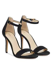 Sandale dama - piele naturala - toc stiletto - negru