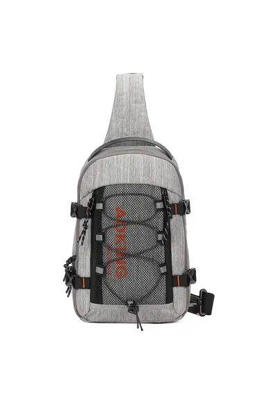 Geanta sling unisex cu logo - Gri