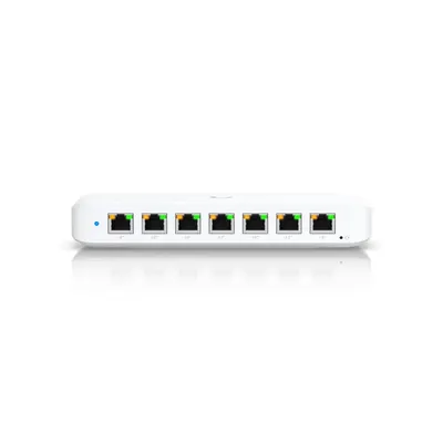 Switch Gigabit Ubiquiti USW-Ultra, 8 porturi, 42 W, 16 Gbit/s, Layer 2, PoE+, cu management
