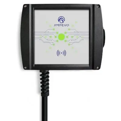 Statie incarcare masini electrice, 7.4 kW, monofazata, outlet Type 2, curent setabil 8-32 A, aplicatie mobila, RFID Ampevo AMP107T2GO-CP + RFID