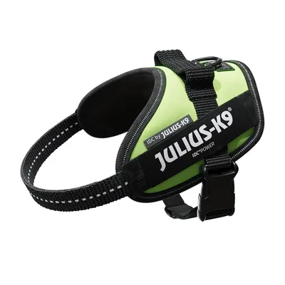 Ham JK9 IDC Power, neon, reflectorizant, pentru caini cu greutate de 4-7 kg, circumferinta piept 40-53 cm
