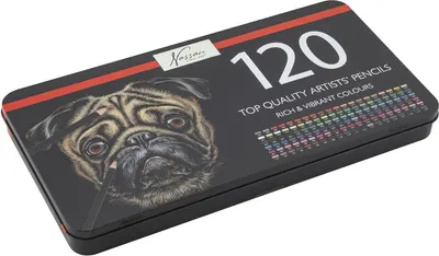 Creioane colorate în cutie metalică Nassau - 120 buc