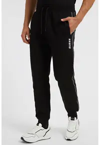 Pantaloni cu insertii logo - pentru fitness - Negru