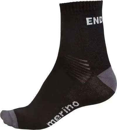 Șosete Endura Baabaa Merino pachet dublu negru S-M