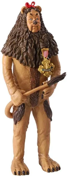 Figurină de acțiune The Noble Collection Movies: The Wizard of Oz - Cowardly Lion (Bendyfigs), 19 cm