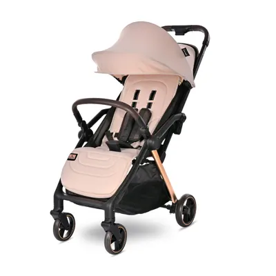 Carucior pentru nou-nascut autofold, Lorelli Loret, ultra-light, pana la 22 kg, Beige