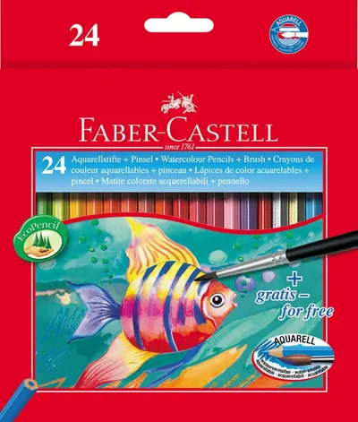 Creioane acuarela Faber-Castell Grip - 24 culori