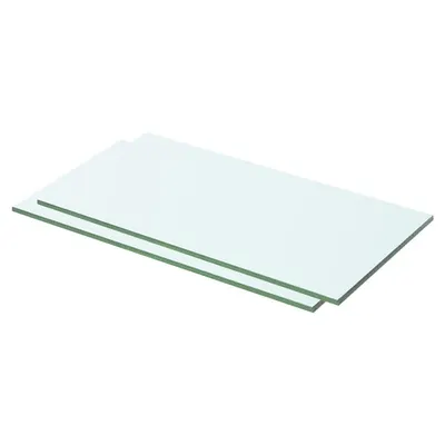 vidaXL Rafturi, 2 buc., 50 x 20 cm, panouri sticlă transparentă