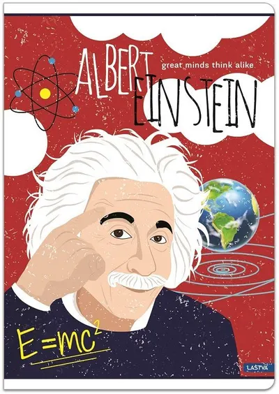 Set de 10 caiete Lastva Great Minds - A4, 52 foi, rânduri largi, sortiment