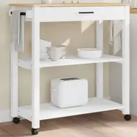 Gossi carucior de bucatarie „monza”, 84x40x90 cm, lemn masiv de pin