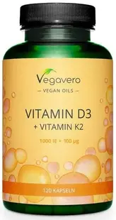 Vitamin D3 + Vitamin K2, 120 capsule, Vegavero
