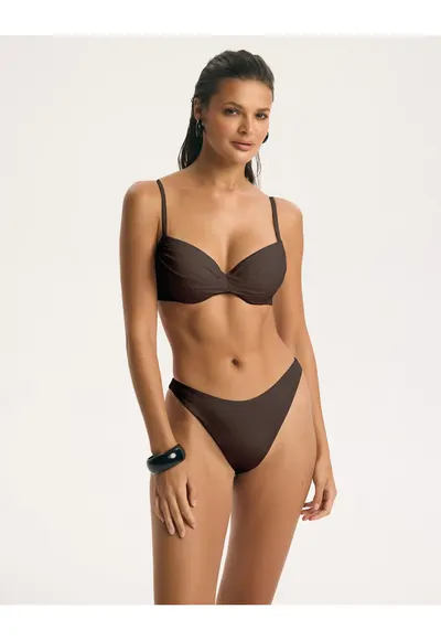 Slip de baie dama figi high leg Goddess - Maro bronz