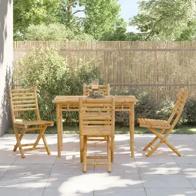 vidaXL Scaune pliante 4 buc 43x54x88 cm Bambus