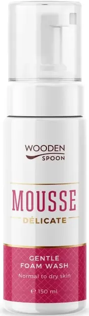 Wooden Spoon Spumă de curățare a feței Mousse delicate, 150 ml