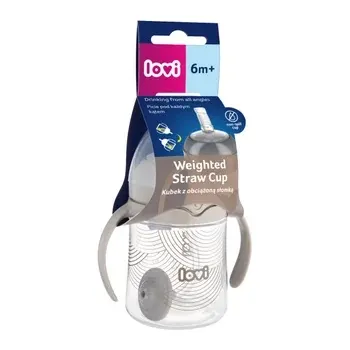 Cana cu pai LOVI Harmony 150 ml – Grey