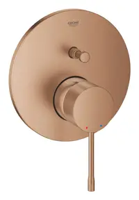 Unitate comanda dus Grohe Essence 24058DL1, 1/2 inch, aparent, 2 iesiri, diverter, monocomanda, cartus ceramic, necesita set fixare, mat, Warm sunset