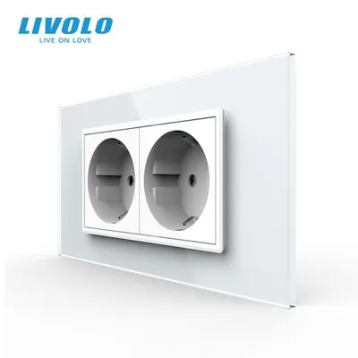 Priza Schuko dubla, standard italian/modular 4M Alb