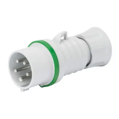 Stecher fisa industriala HP - IP44/IP54 - 3P+N+E 16A >50V 100-300HZ - GREEN - 10H - Strangere cu surub