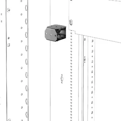 Wiring Trunking Vertical Supports - Qdx - 4 Pieces
