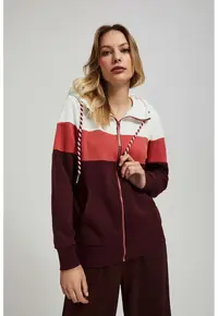 Sweatshirt cu gluga castan - Maro