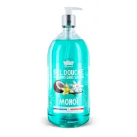 Gel de dus cu Monoi Surgras fara sapun, 1l, Les Petites Bains de Provence