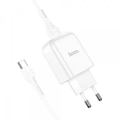 Incarcator Retea Cu Cablu USB-C HOCO N2, 10W, 2A, 1 x USB-A, Alb