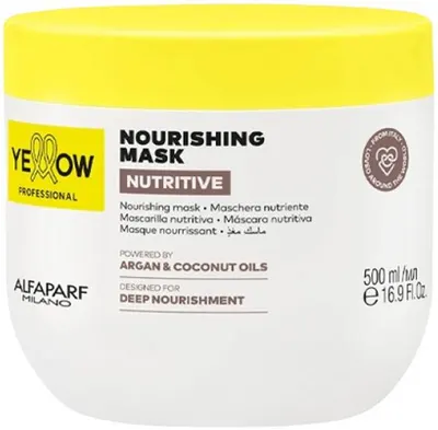 Alfaparf Yellow Nutritive Mască hrănitoare cu argan și nucă de cocos, 500 ml