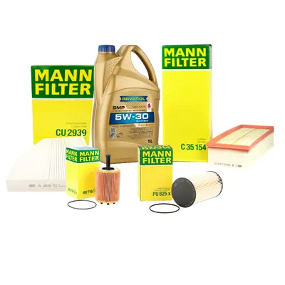 Pachet schimb ulei GOLD Ravenol 5L+ filtre MANN pentru grupul VAG - VW AUDI SKODA SEAT 1.9TDI, 2.0TDI