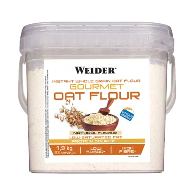 Făină integrală de ovăz, WEIDER, GOURMET OAT FLOUR, 1,9 kg, natural