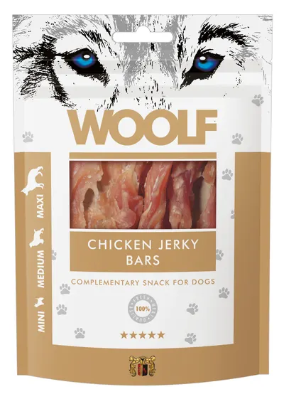 WOOLF DOG SNACKS Chicken Jerky bars 100g