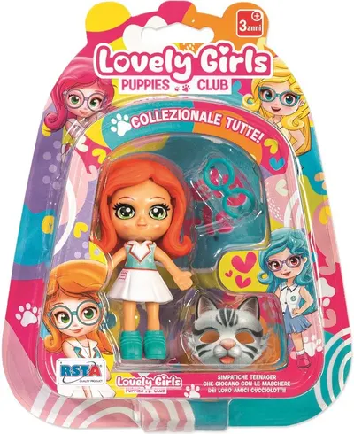 Mini păpușă RS Toys Lovely Girls - Cu păr portocaliu și accesorii
