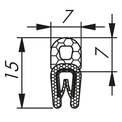 Cheder1,0-2,0 RAL 9005 rola neagra 100m