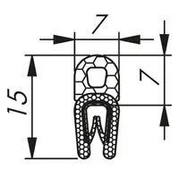 Cheder1,0-2,0 RAL 9005 rola neagra 100m