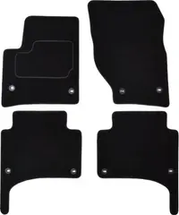 Covor podea MAMMOOTH Velours, 4 buc., fata spate, set, culoare neagra, potrivit VW TOUAREG 10.02-05.10, Off-road SUV