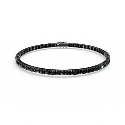 Bratara tennis din aur negru cu diamante negre de 2.4ct