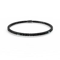 Bratara tennis din aur negru cu diamante negre de 2.4ct