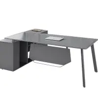 Birou Managerial Velora cu blat din sticla – dimensiuni 2000×800×750 mm