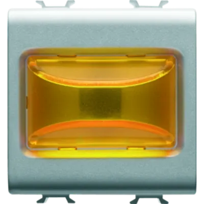Protruding Indicator Lamp - 12v Ac/dc / 230v Ac 50/60 Hz - Amber - 2 Modules - Titanium - Chorus