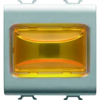 Protruding Indicator Lamp - 12v Ac/dc / 230v Ac 50/60 Hz - Amber - 2 Modules - Titanium - Chorus