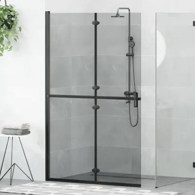 vidaXL Perete de duș Walk-In Negru 120 x 6,5 x 190 cm
