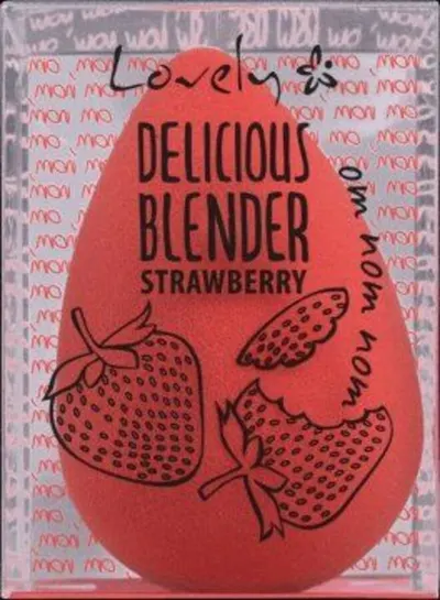 Lovely - Aplicator pentru machiaj Delicious, cu formă de căpșună