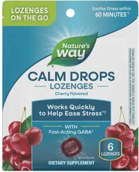 Calm Drops, 100 mg,cireașă, 6 tablete de supt, Nature's Way