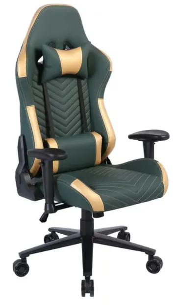 Scaun de gaming RFG - NETT, verde inchis /auriu