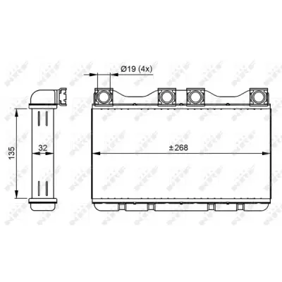 Schimbator caldura, incalzire habitaclu NRF 54283