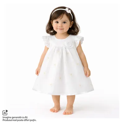 Rochie copii Chicco, Alb cu model, 01845-70MFCO