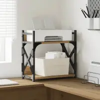 vidaXL Suport pentru imprimantă Stejar Artizanal 40 x 20 x 40 cm