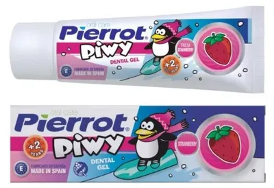 Pierrot Pastă de dinți cu gel pentru copii Piwy, căpșună, 75 ml
